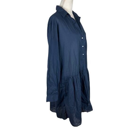 Grayson The Changemaker Navy Blue Shirt Dress Long Sleeve Relaxed Fit Size 05 XL - Picture 3 of 7